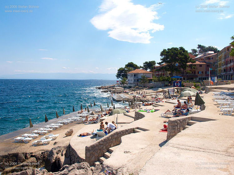 Strand am Hotel Punta in Veli Losinj